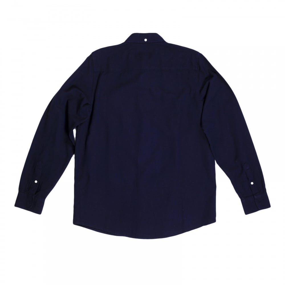 Classic Regular Fit Long Sleeve Blue Black Dalton Oxford Flannel Shirt with Single Chest Pocket by Carhartt