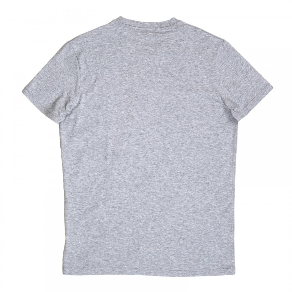 Dsquared2 Grey Regular Fit Short Sleeve Crewneck Cotton T-Shirt with Maple Leaf Logo DS26292