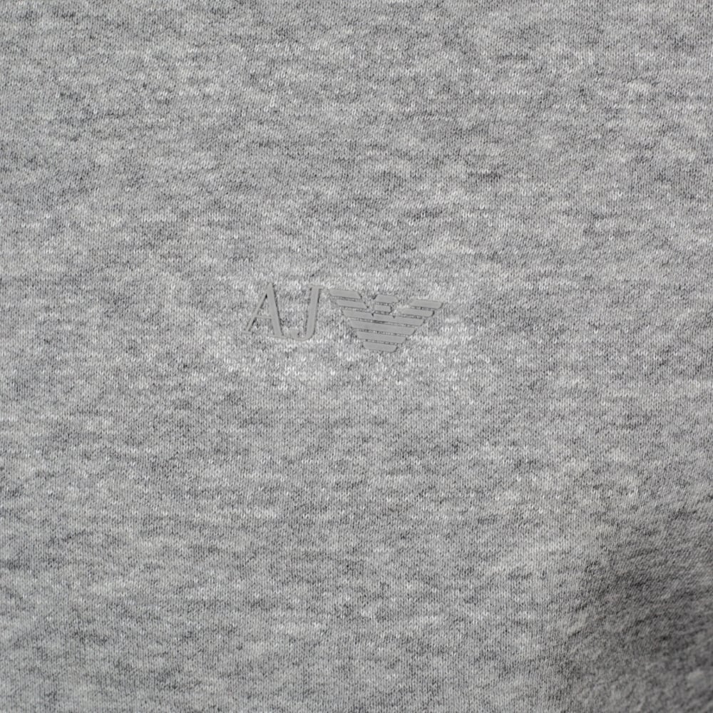 Armani Jeans Marl Grey Regular Fit Crew Neck Sweatshirt for Men with AJ Eagle Chest Logo AJM6460