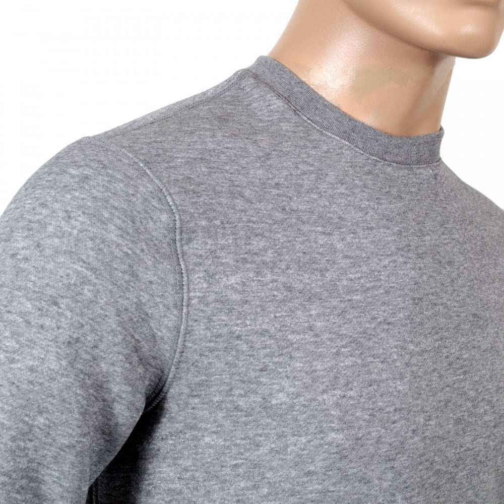 Armani Jeans Marl Grey Regular Fit Crew Neck Sweatshirt for Men with AJ Eagle Chest Logo AJM6460