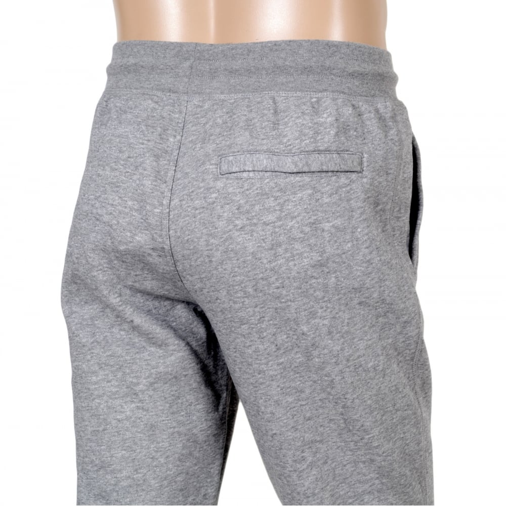 Armani Jeans Marl Grey Regular Fit Track Pants for Men with Cuffed Bottoms AJM6455