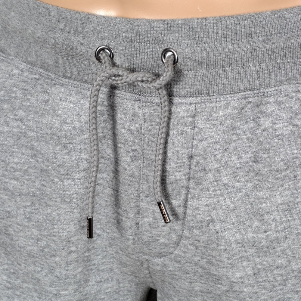 Armani Jeans Marl Grey Regular Fit Track Pants for Men with Cuffed Bottoms AJM6455