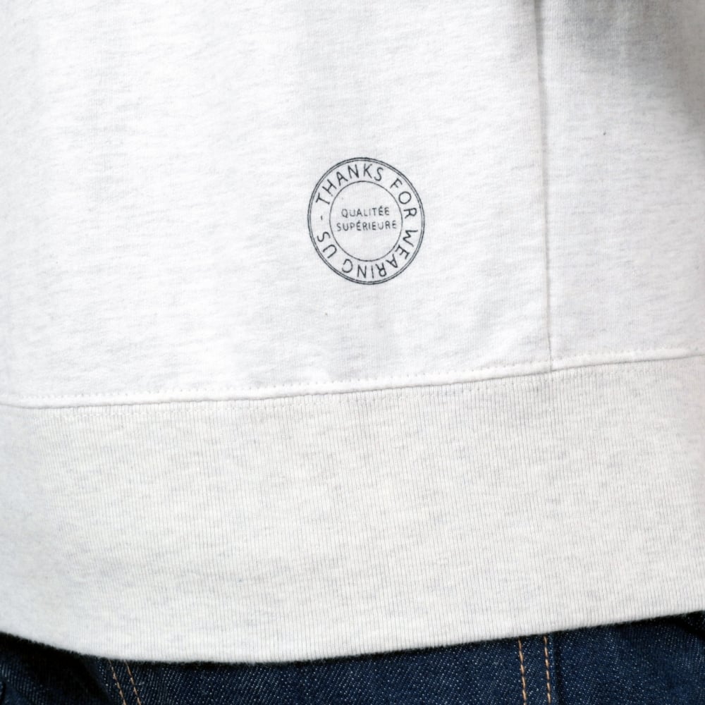 Scotch & Soda Cotton Made Anti Fit Crew Neck Off White Sweatshirt for Men with Flock Print on Front SCOT5594