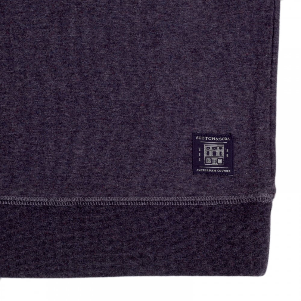 Mens Crew Neck Regular Fit Raglan Seamed Sleeve Sweatshirt in Plum by Scotch and Soda SCOT6785