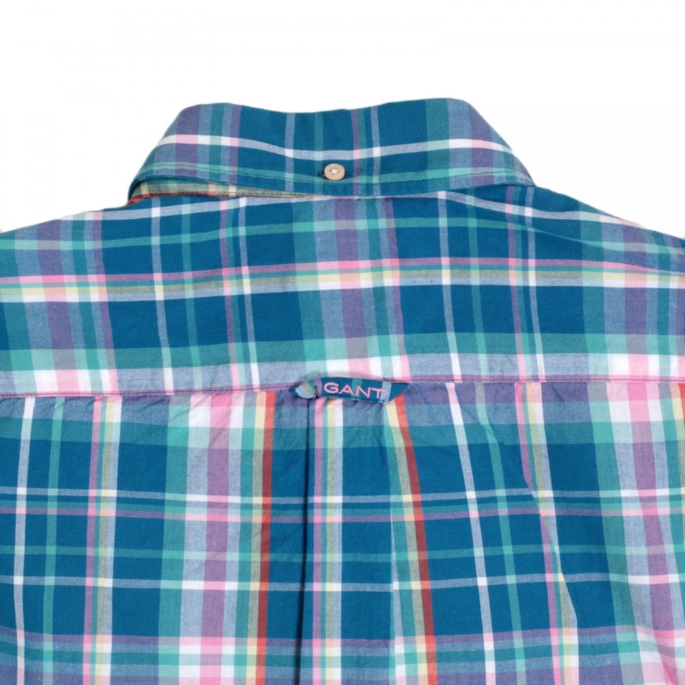 Mens Regular Fit Long Sleeve Button Down Collar Birdie Madras Check Cotton Casual Mens Shirt by Gant