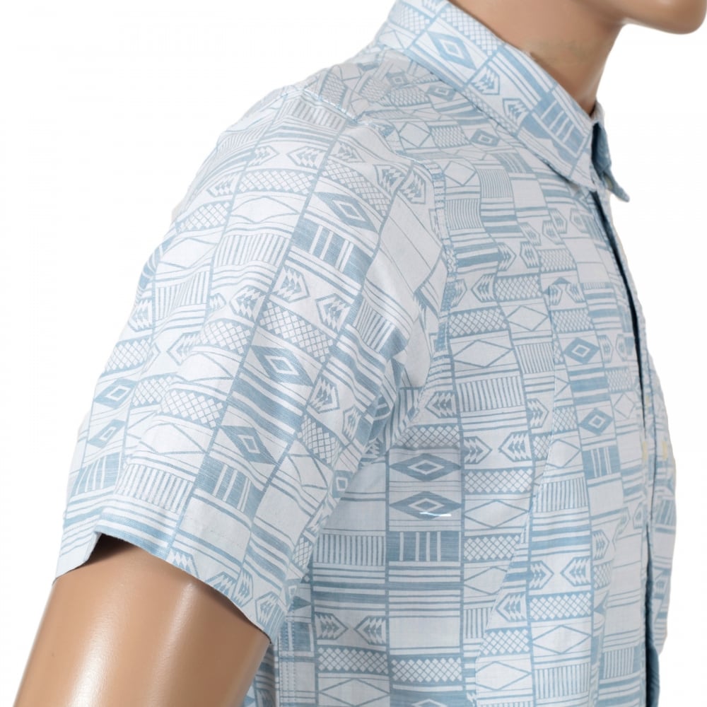 Mens Regular Fit Gary Apache Print Short Sleeve Shirt with Vertical Opening Chest Pockets by Carhartt