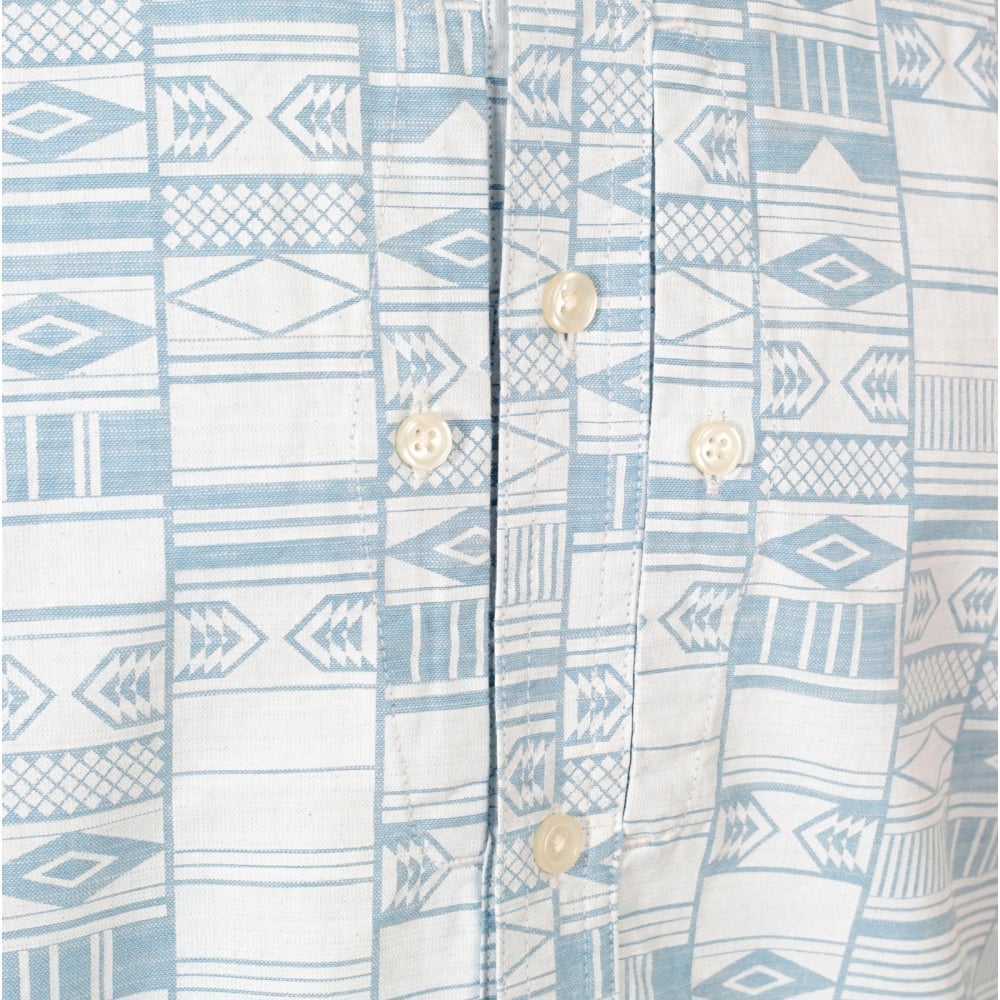 Mens Regular Fit Gary Apache Print Short Sleeve Shirt with Vertical Opening Chest Pockets by Carhartt
