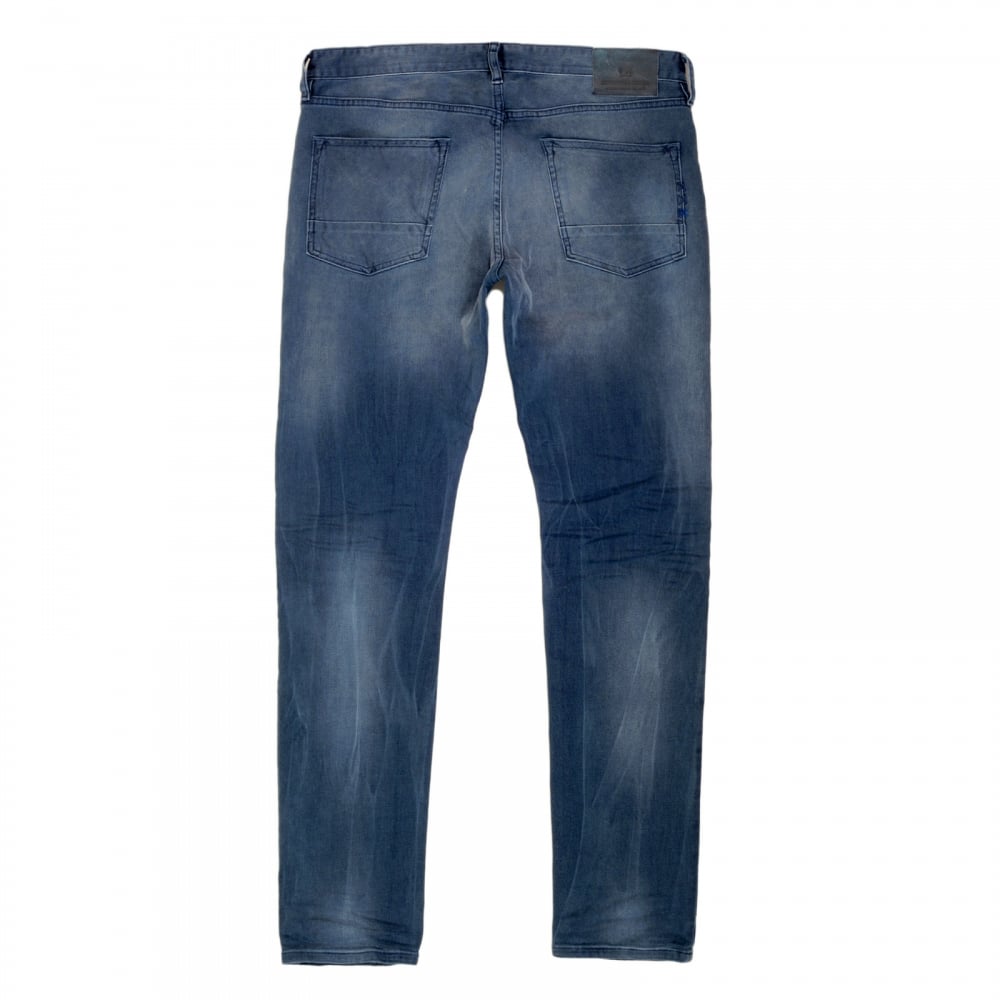 Mens Ralston Washed 102284 Dust Blue Regular Slim Fit Denim Jeans by Scotch and Soda