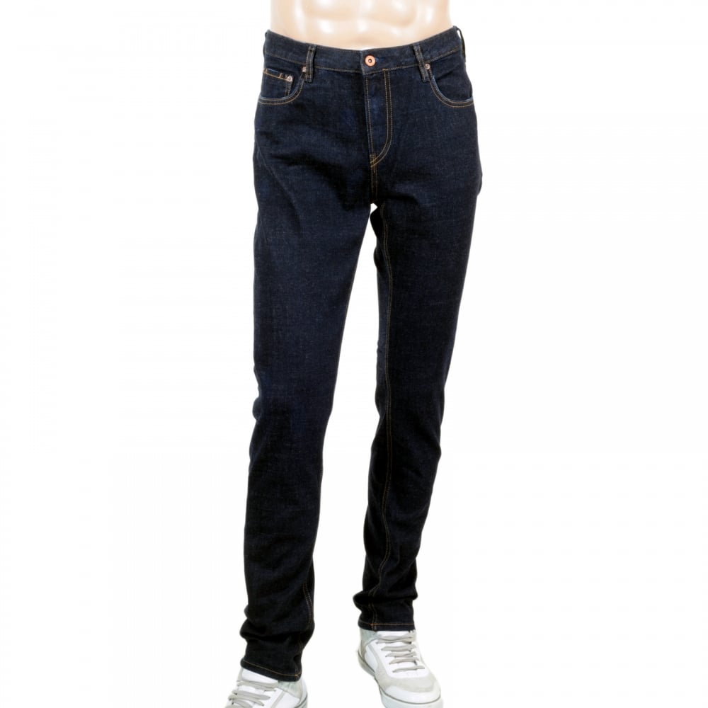 Mens Skim Skinny Fit Touch Down Dark Indigo 100734 Stretch Jeans by Scotch and Soda
