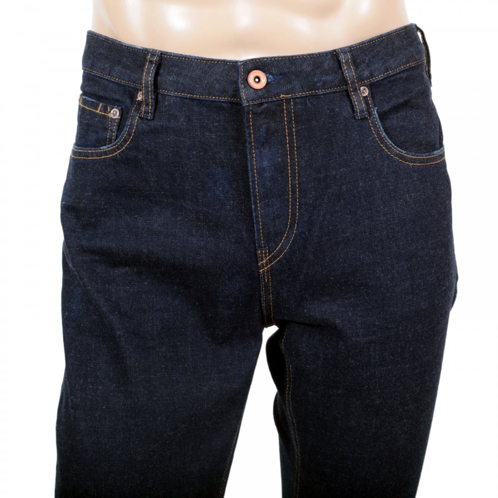 Mens Skim Skinny Fit Touch Down Dark Indigo 100734 Stretch Jeans by Scotch and Soda