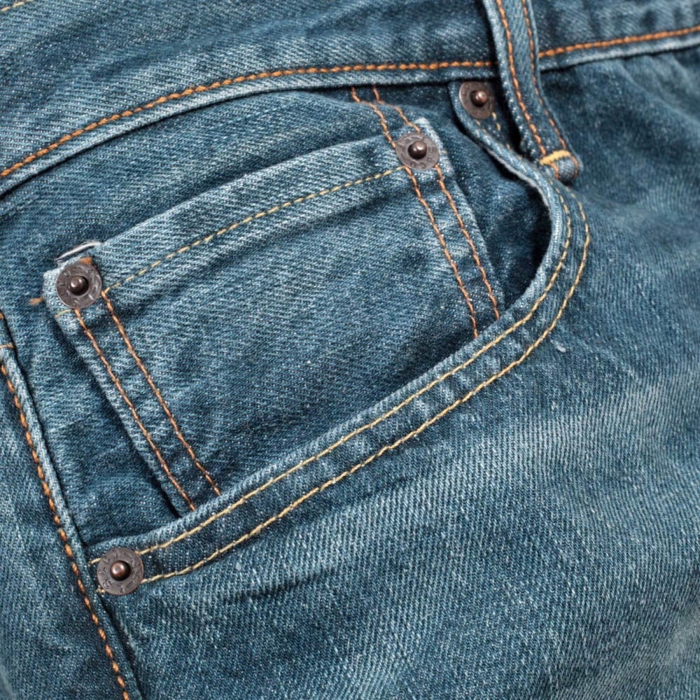 Mens Blue Oriiginal Fit 501 Washed Finish Custom Tapered Fit Rich Blend Denim Jeans by Levis