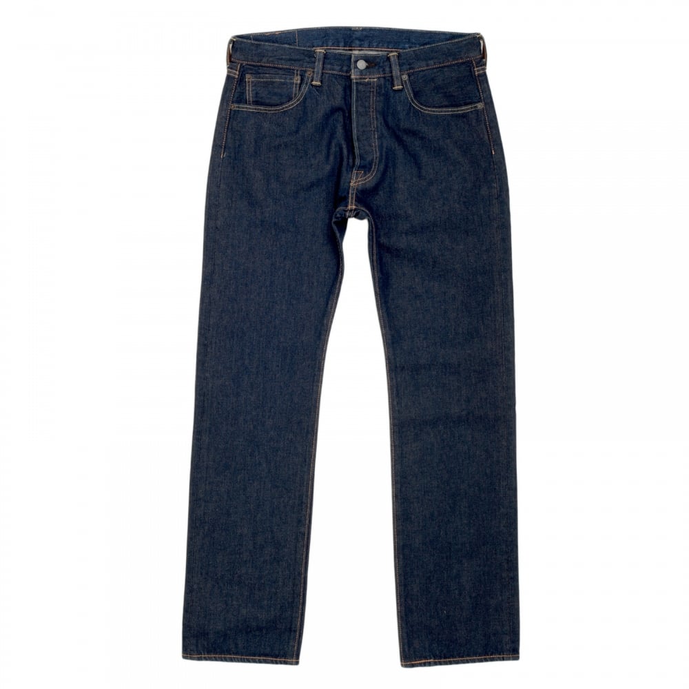 Mens Original Fit 501 Noten Regular Waist Straight Leg Button Fly Dark Indigo Denim Jeans by Levis