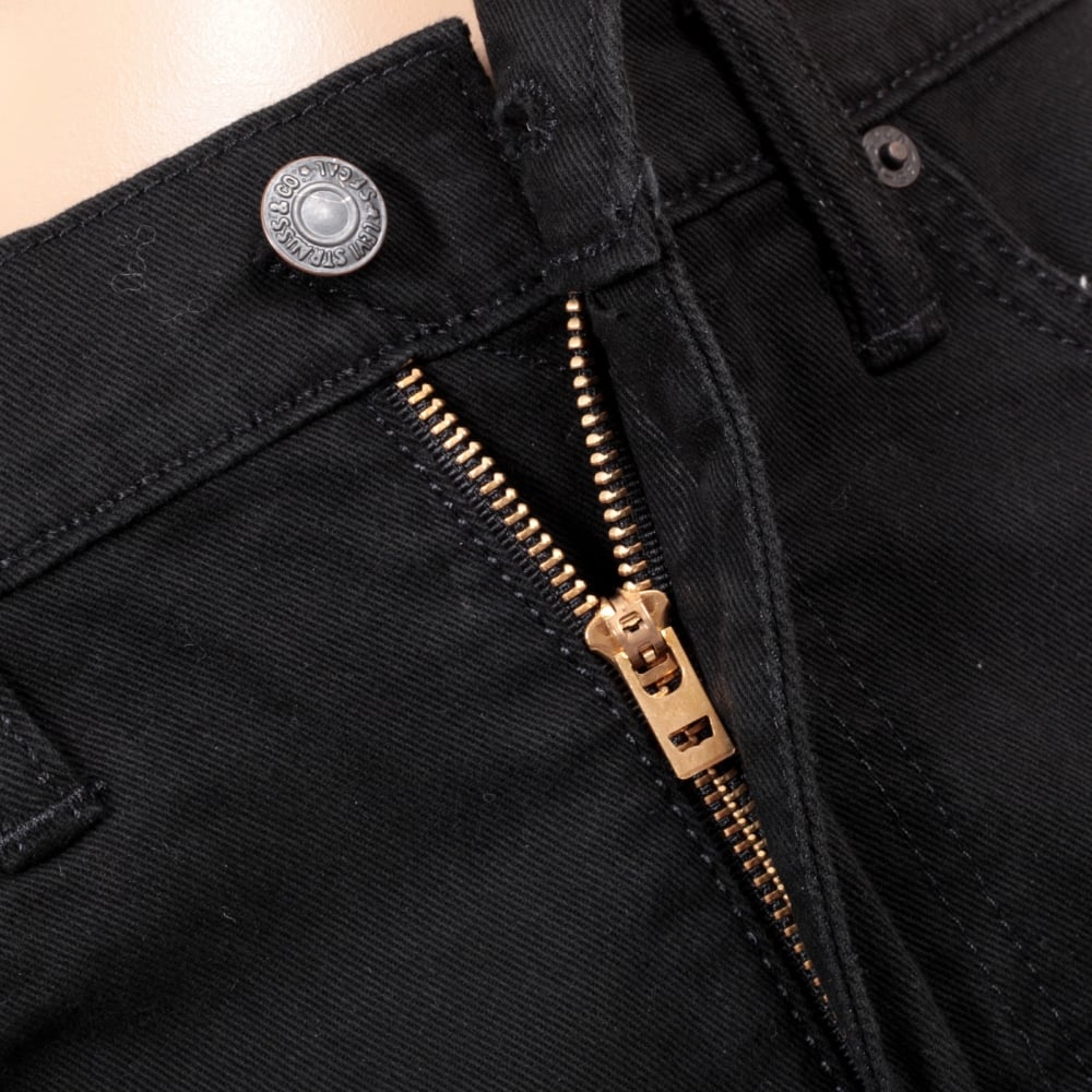 Mens Slim Fit Low Waist Zip Fly 522 Jet Washed Black Stretch Cotton Denim Jeans by Levis