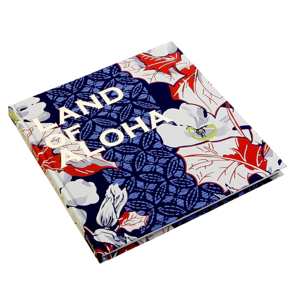 Limited Edition Hardback Aloha Project Image Book with Cover Bound in Blue F/Rayon Hawaiian Shirt Fabric SS01881
