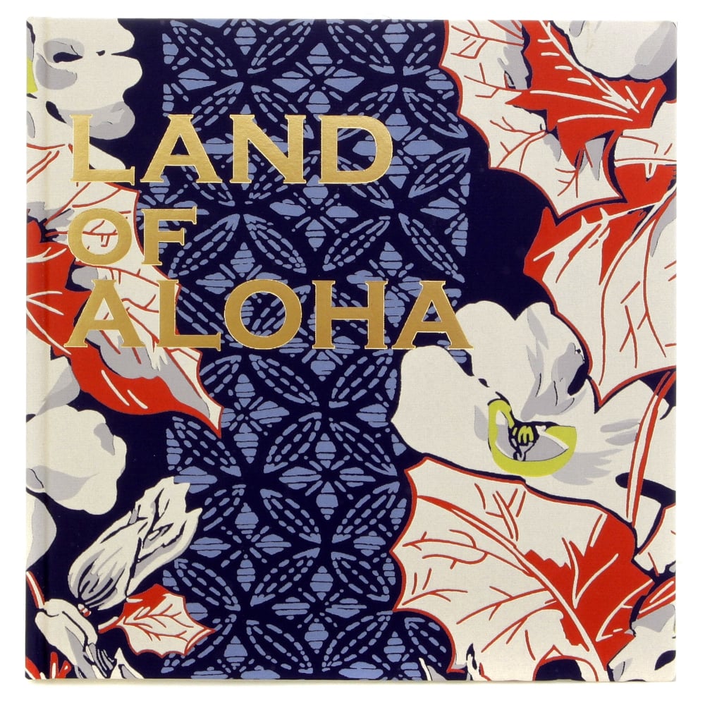 Limited Edition Hardback Aloha Project Image Book with Cover Bound in Blue F/Rayon Hawaiian Shirt Fabric SS01881