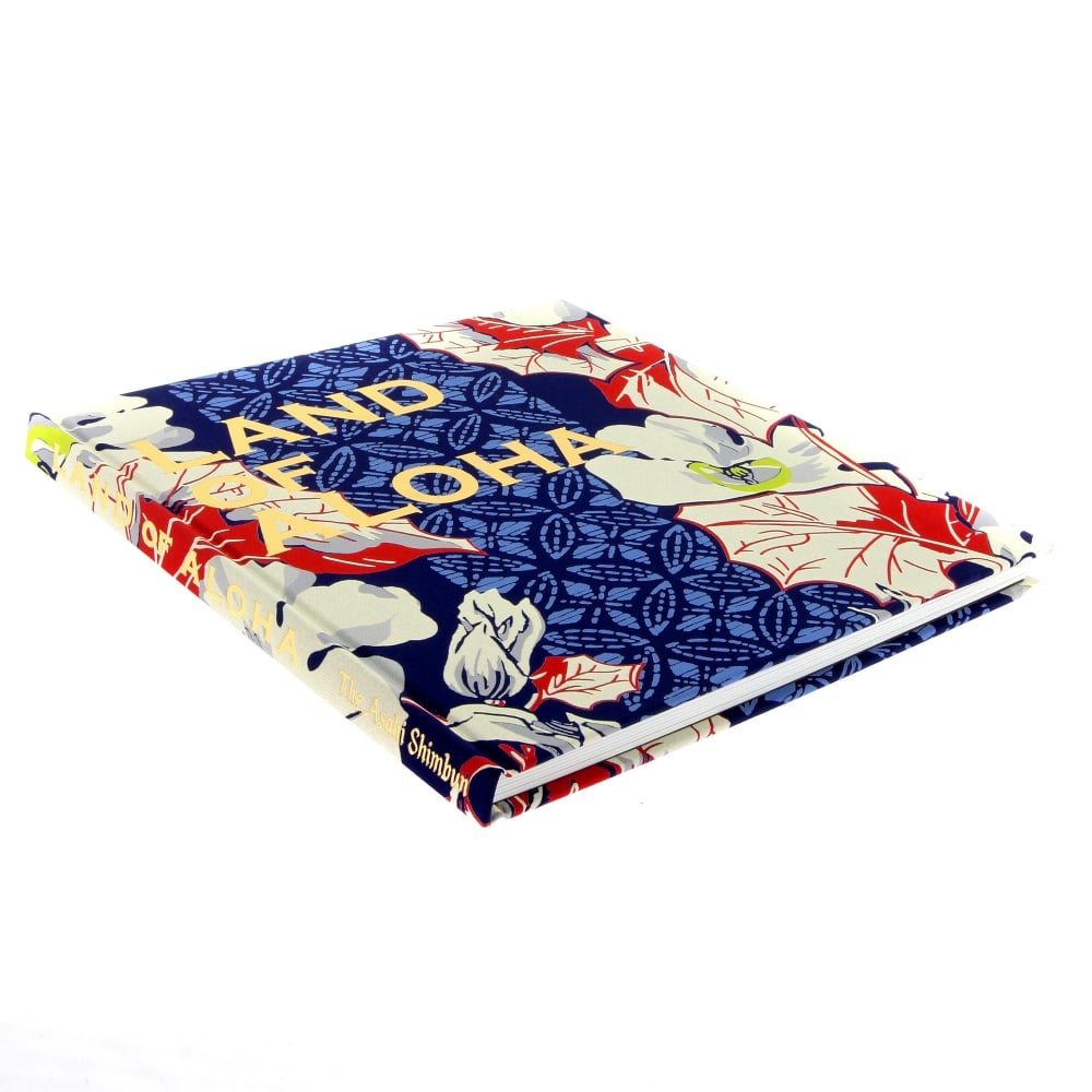 Limited Edition Hardback Aloha Project Image Book with Cover Bound in Blue F/Rayon Hawaiian Shirt Fabric SS01881
