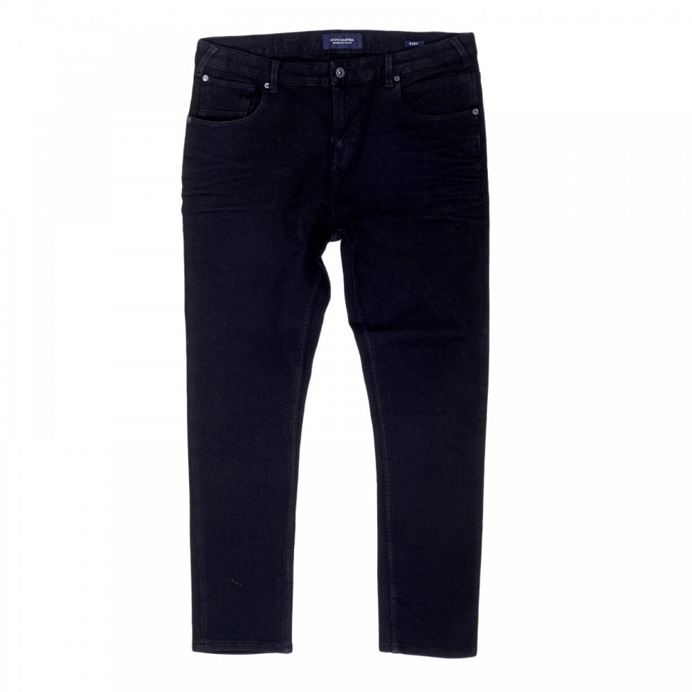 Mens Dart Rinsed Black 135083 Five Pocket Style Super Skinny Fit Jeans from Scotch & Soda