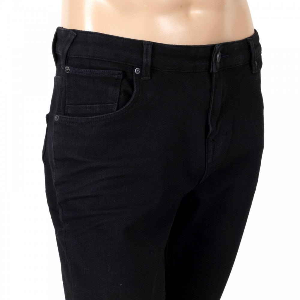 Mens Dart Rinsed Black 135083 Five Pocket Style Super Skinny Fit Jeans from Scotch & Soda