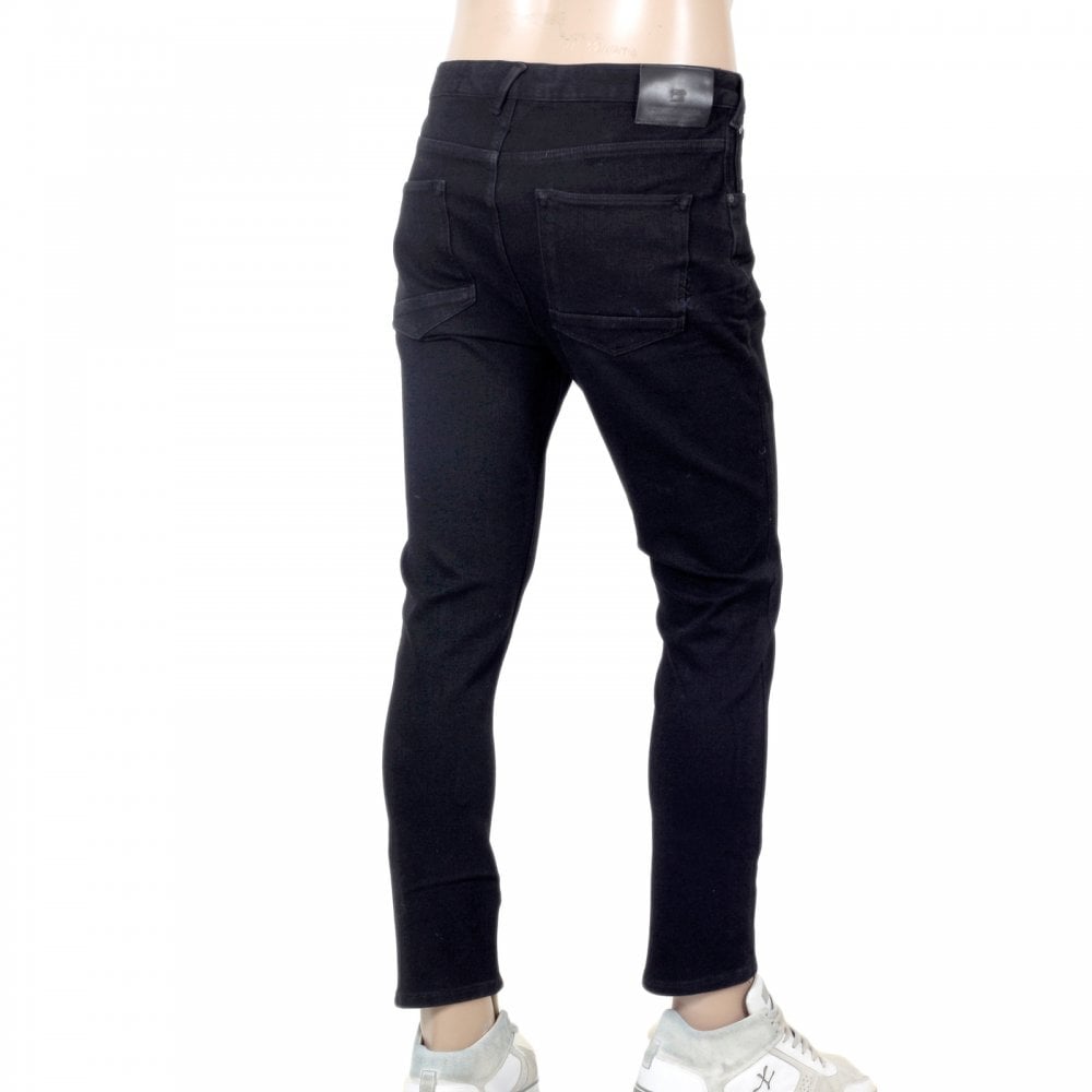 Mens Dart Rinsed Black 135083 Five Pocket Style Super Skinny Fit Jeans from Scotch & Soda