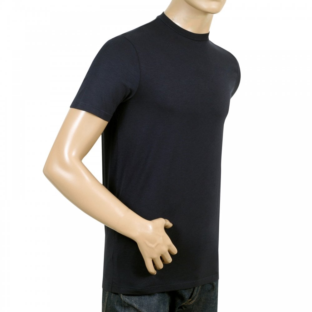 Mens Black Short Sleeve Crew Neck Grey Text Sleeve Logo Printed Slim Fit T Shirt by Dsquared2
