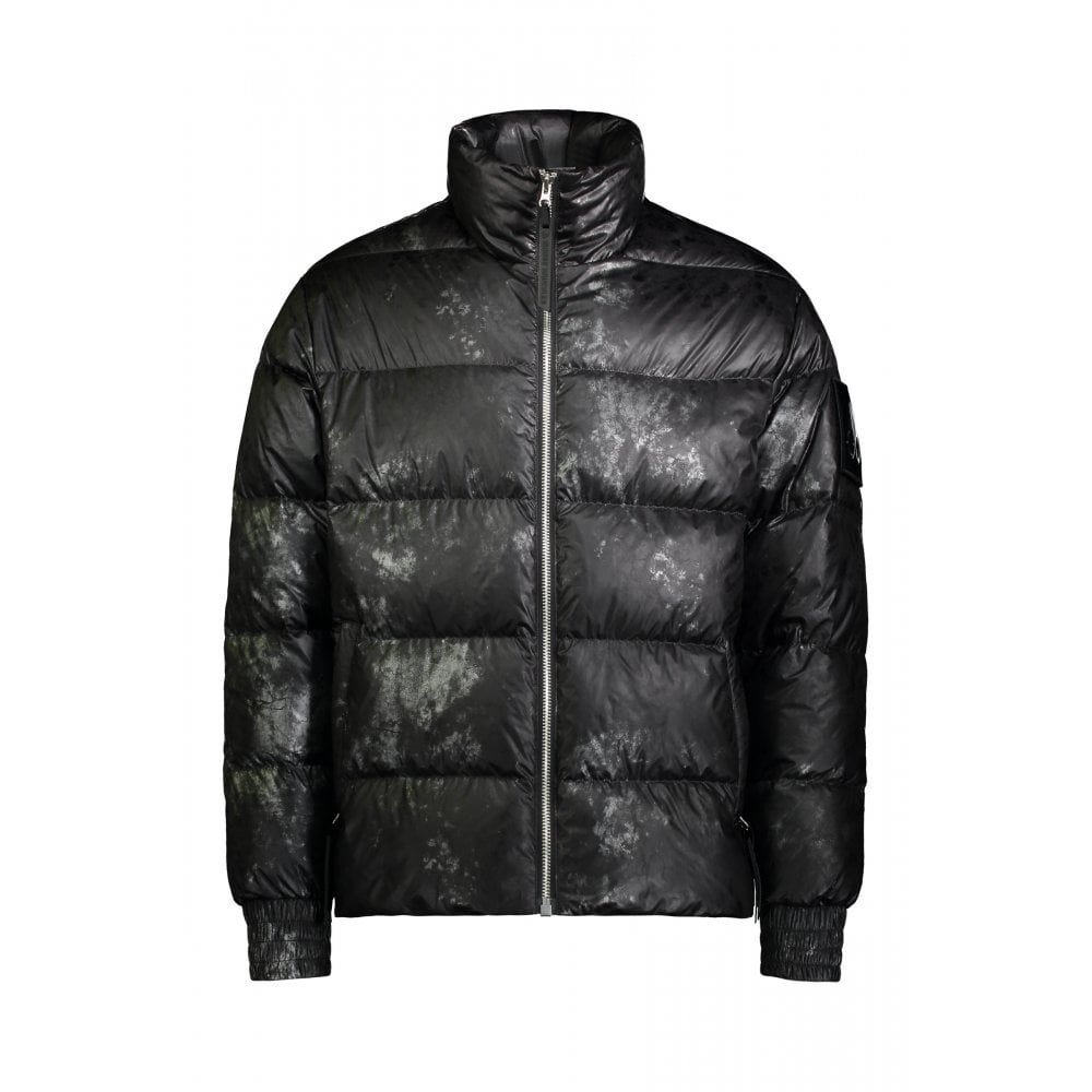 BLACK CARBON PRINT JAVENLIN PUFFER JACKET