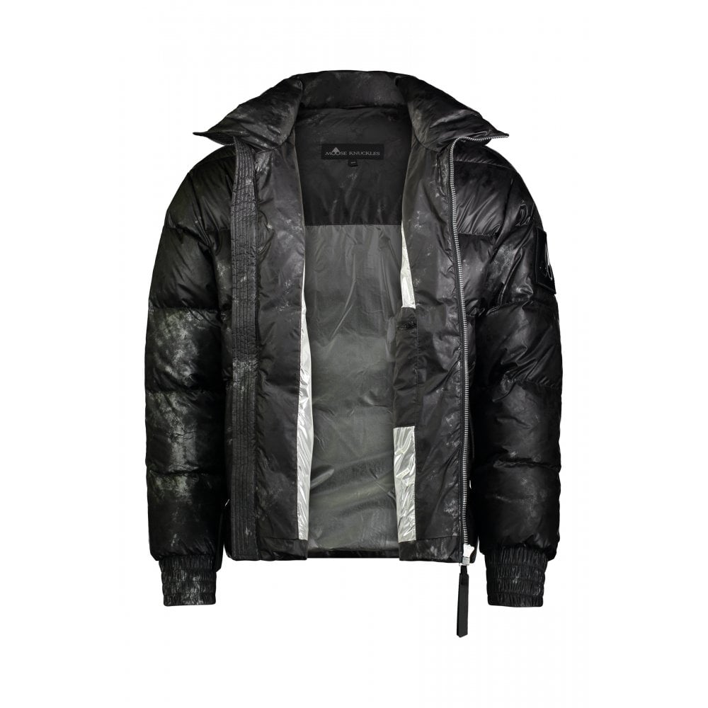 BLACK CARBON PRINT JAVENLIN PUFFER JACKET