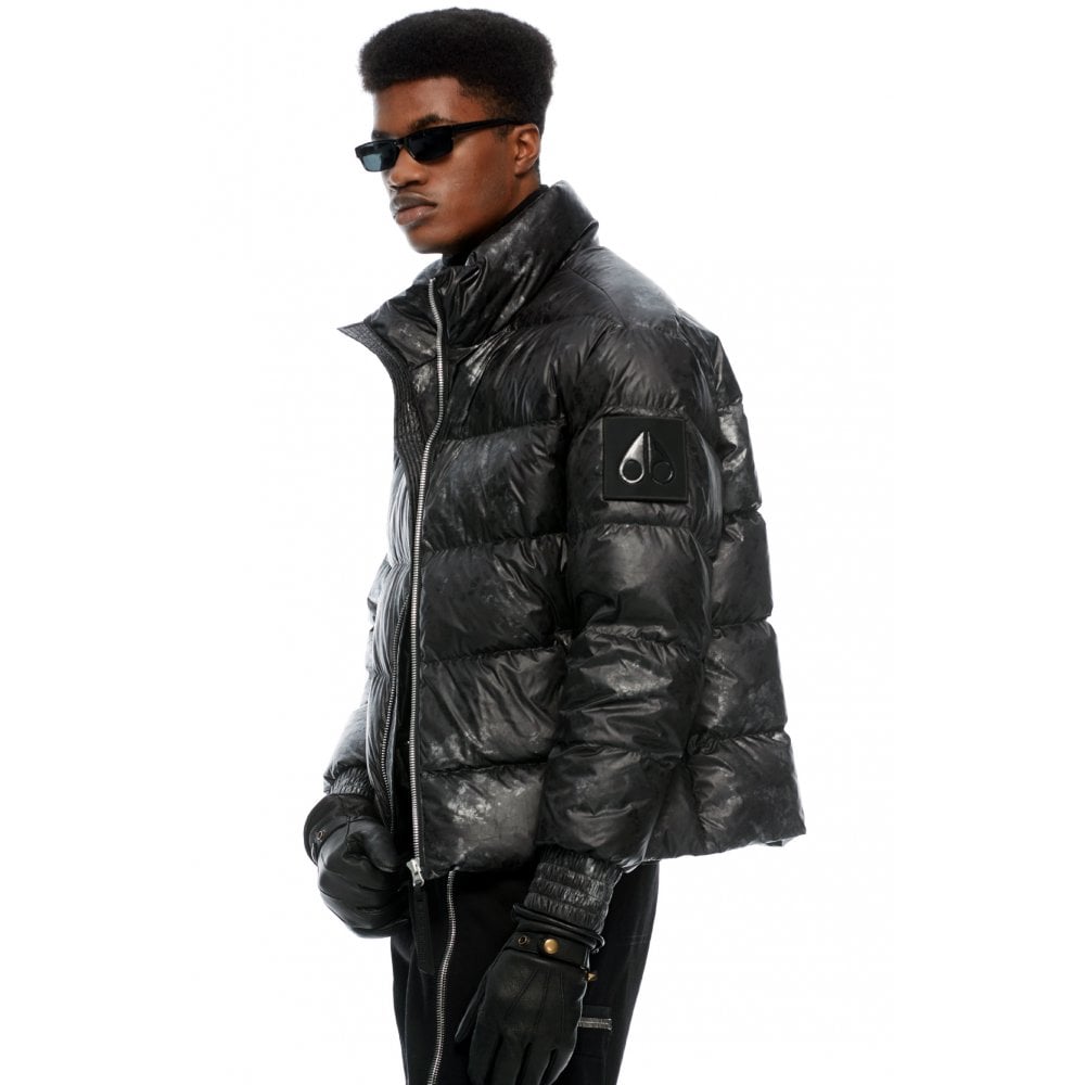 BLACK CARBON PRINT JAVENLIN PUFFER JACKET