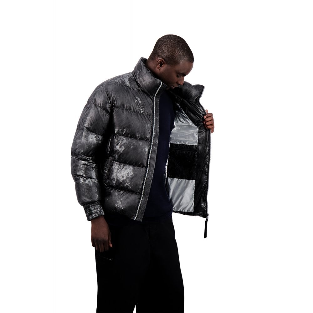 BLACK CARBON PRINT JAVENLIN PUFFER JACKET
