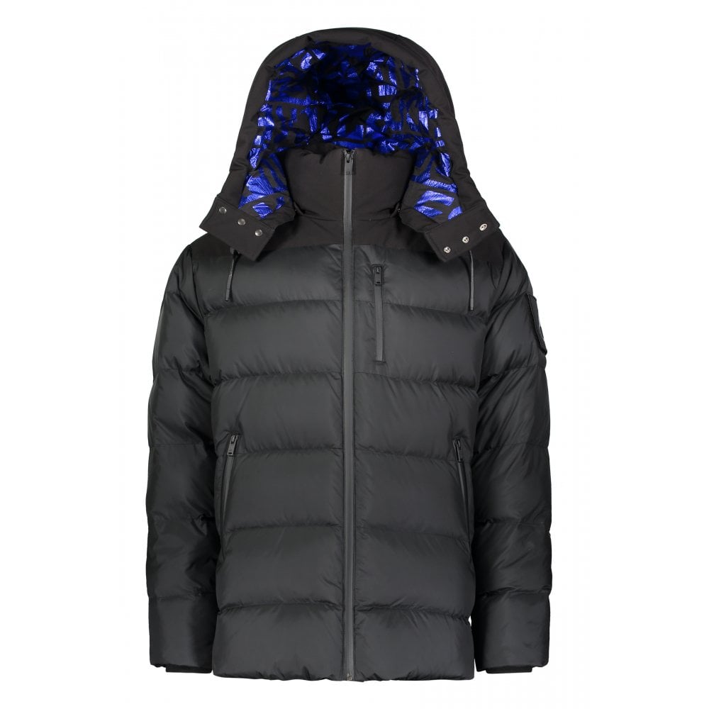 Black CAROUSEL Metallic Lined Goose Down filled Puffer jacket