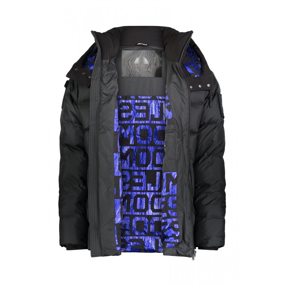 Black CAROUSEL Metallic Lined Goose Down filled Puffer jacket
