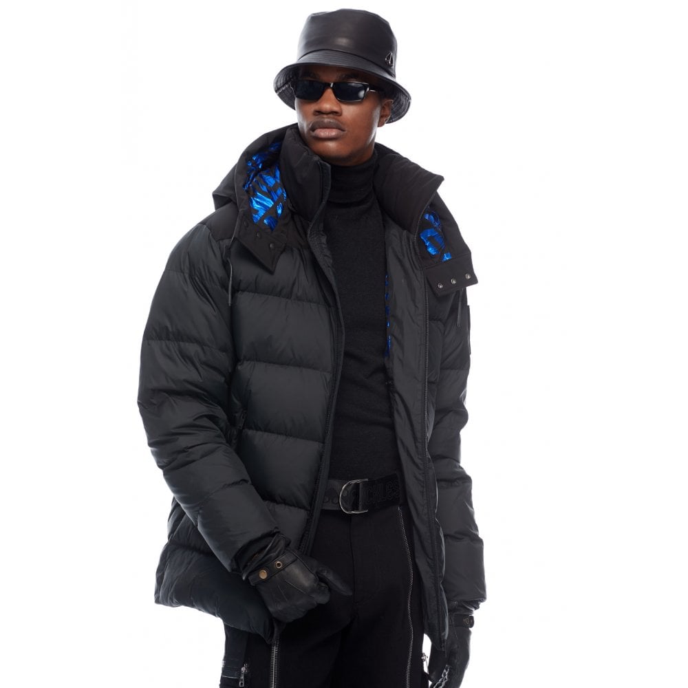 Black CAROUSEL Metallic Lined Goose Down filled Puffer jacket
