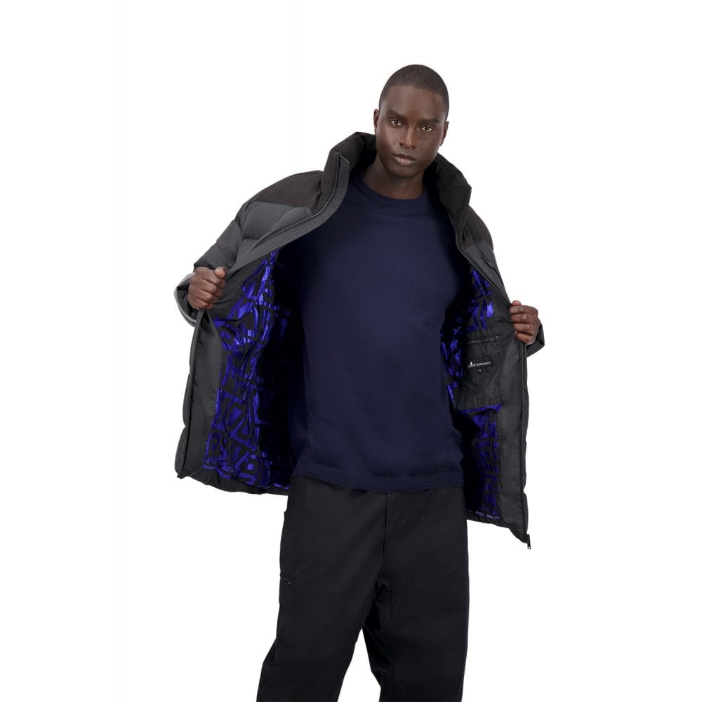 Black CAROUSEL Metallic Lined Goose Down filled Puffer jacket