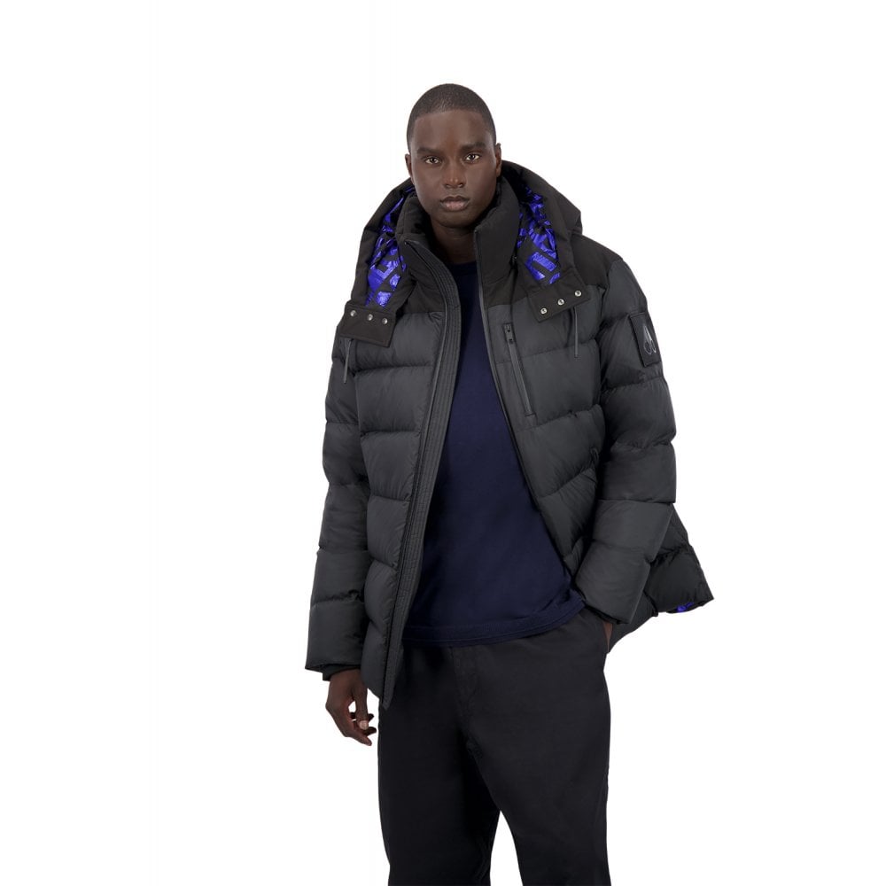 Black CAROUSEL Metallic Lined Goose Down filled Puffer jacket