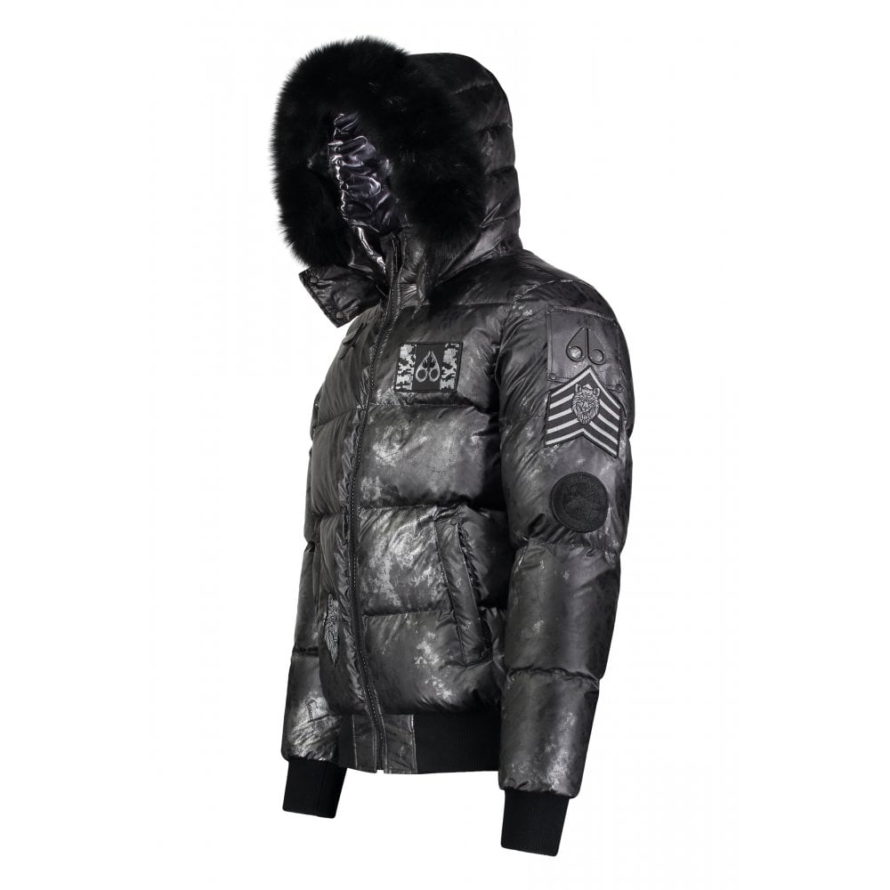 Pengarth Bomber Down filled Puffer jacket in Carbon