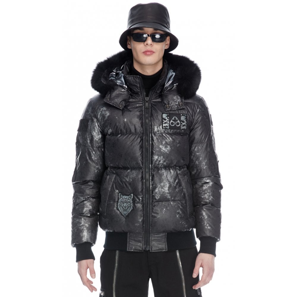 Pengarth Bomber Down filled Puffer jacket in Carbon