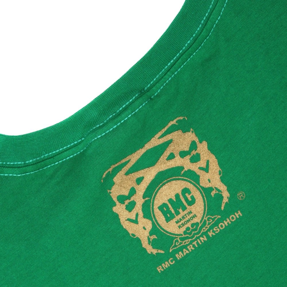 Green Crew Neck Regular Fit T-Shirt with Printed Red Star