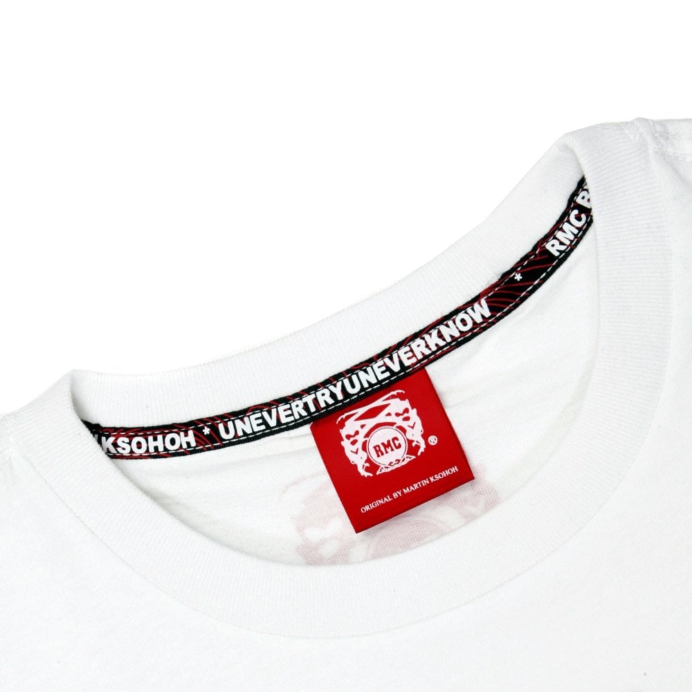 White Crew Neck Regular Fit T-Shirt with Printed Panda