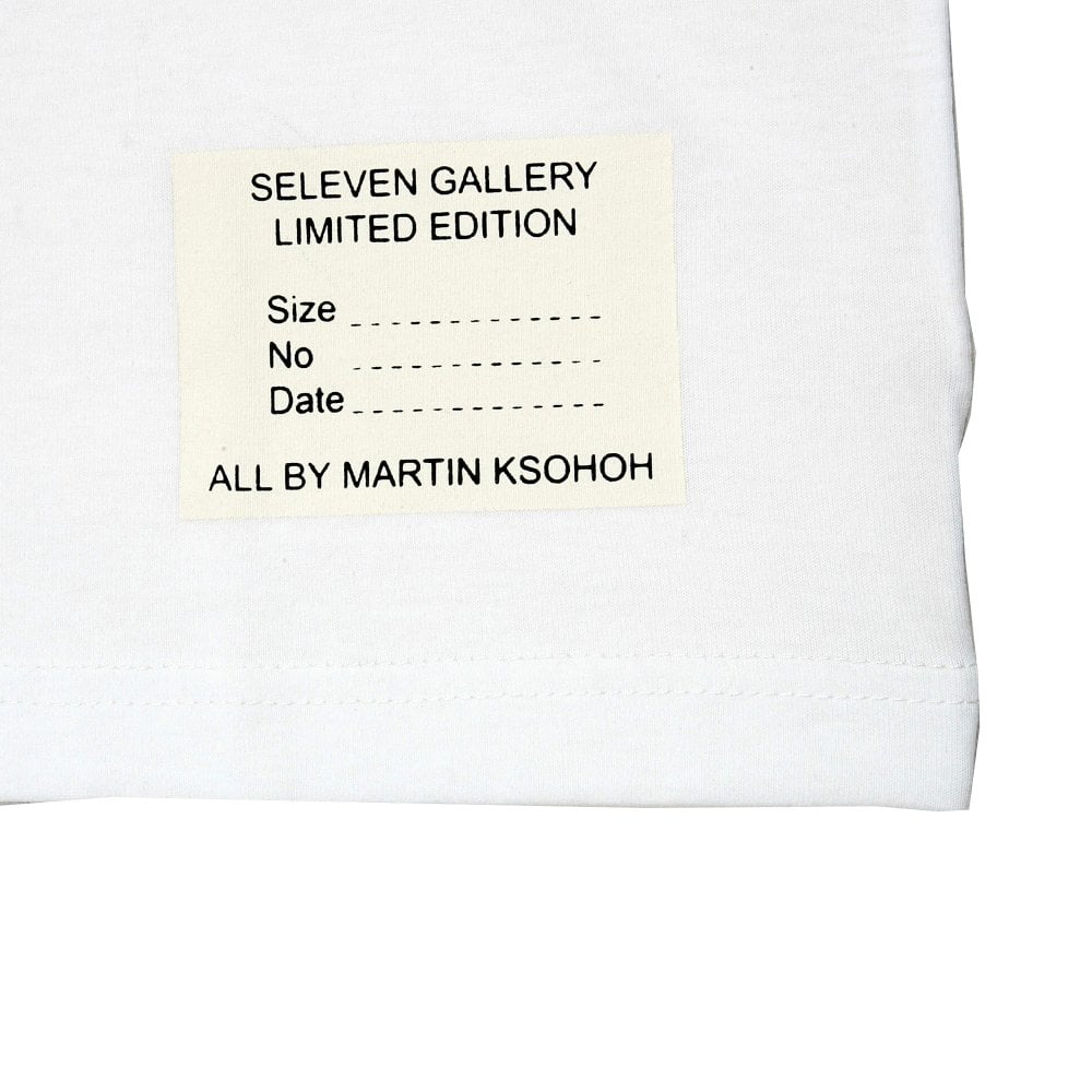 White Crew Neck Regular Fit T-Shirt with Printed Panda