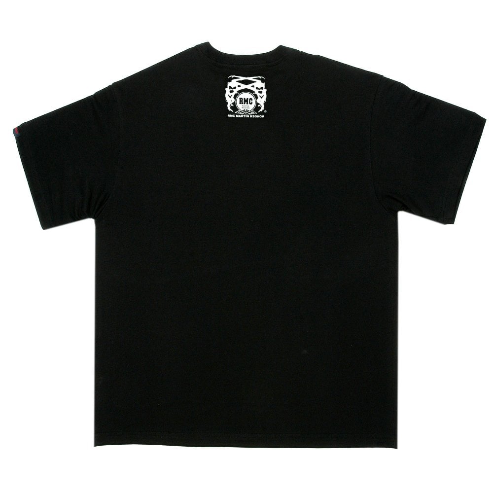 Black Crew Neck Regular Fit T-Shirt with Fuji Mountain Print