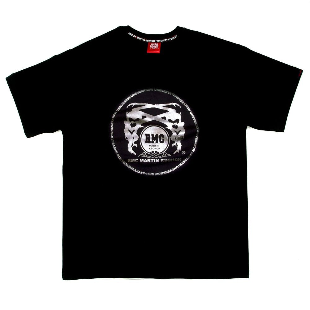 Crew Neck Regular Fit T-Shirt with Printed Silver Logo