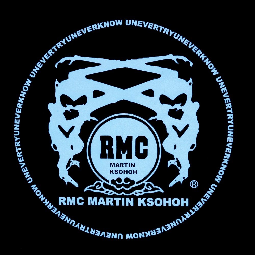 Black Crew Neck Regular Fit T-Shirt with Light Blue Printed Logo