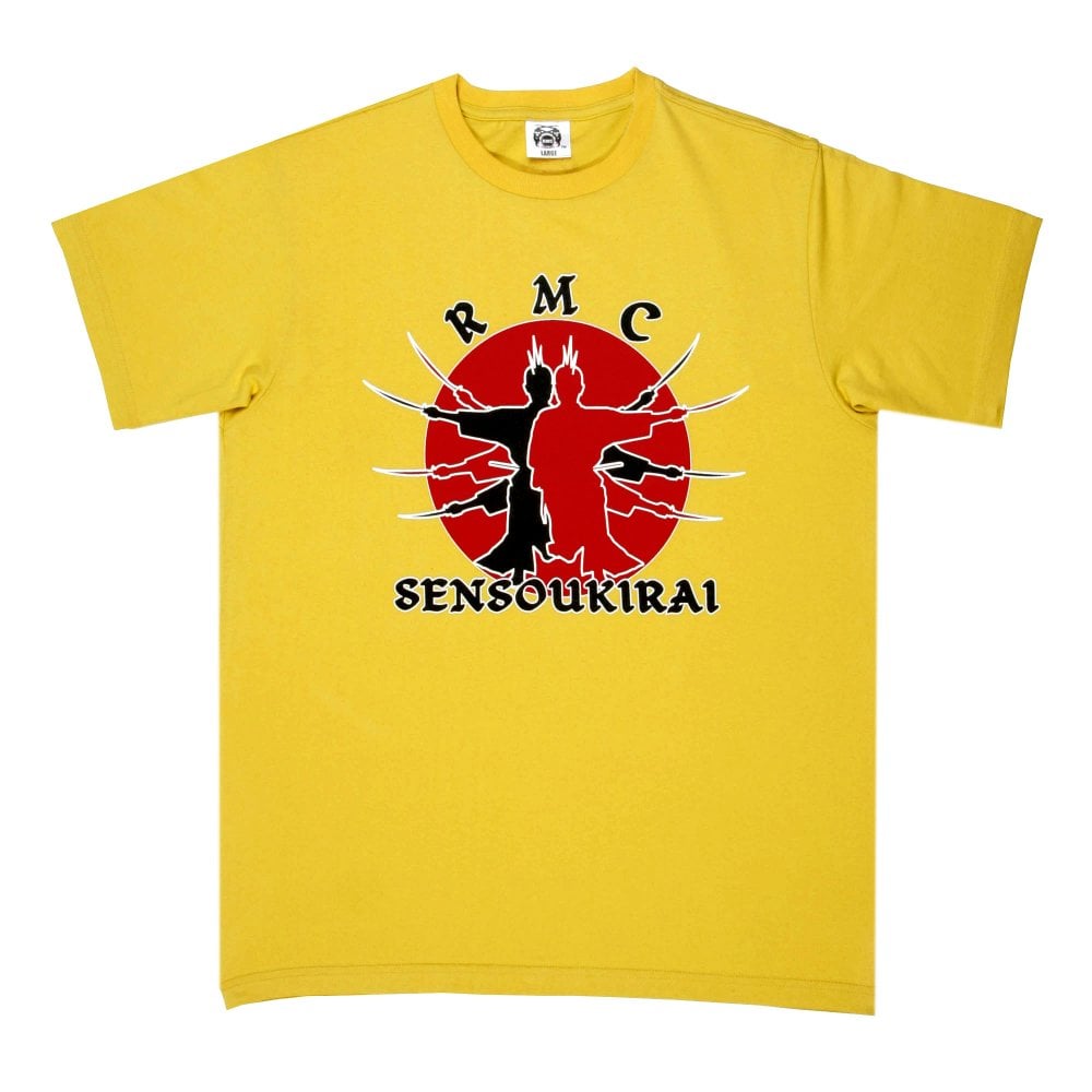Ghostmen Yellow Crew Neck Short Sleeved T Shirt