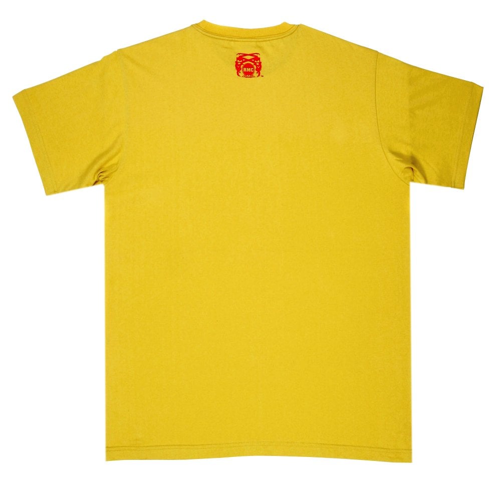 Ghostmen Yellow Crew Neck Short Sleeved T Shirt