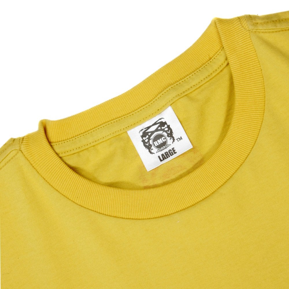Ghostmen Yellow Crew Neck Short Sleeved T Shirt