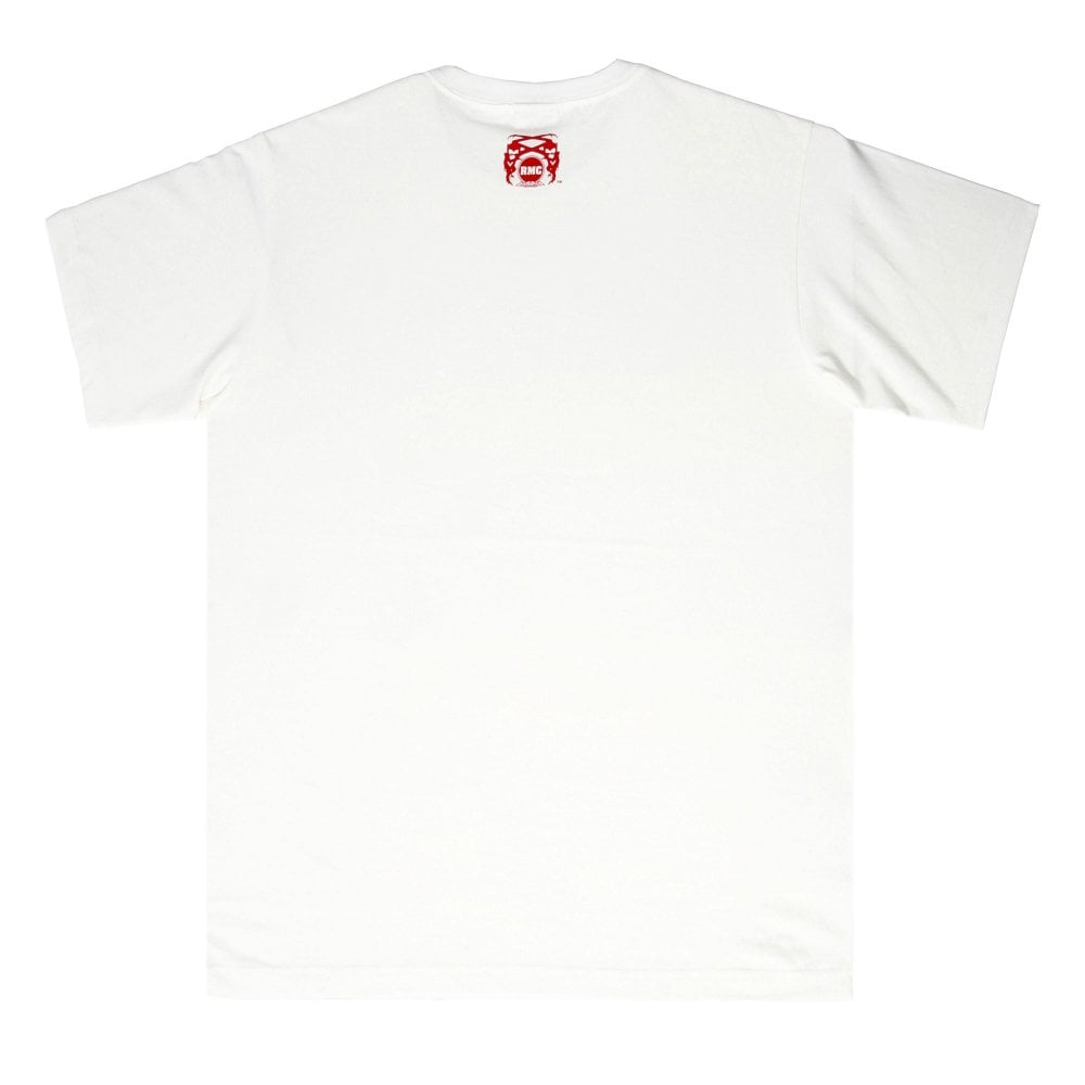 Shehana Yogahar Flower Short Sleeve Crew Neck White T Shirt