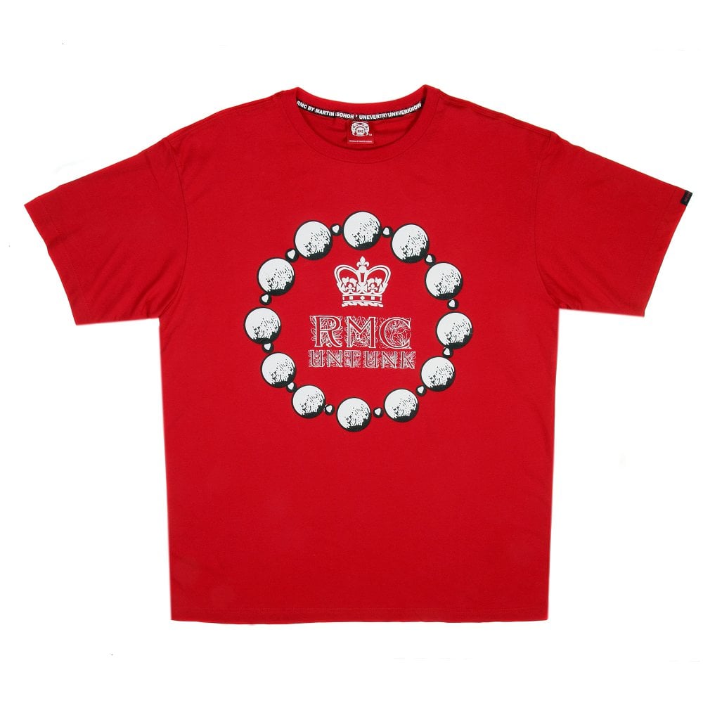 Untunk Red Crew Neck Regular Fit Short Sleeve T-Shirt