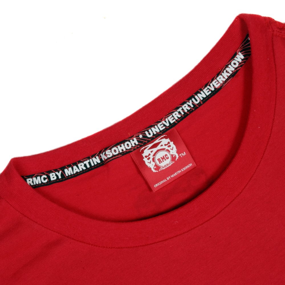 Untunk Red Crew Neck Regular Fit Short Sleeve T-Shirt