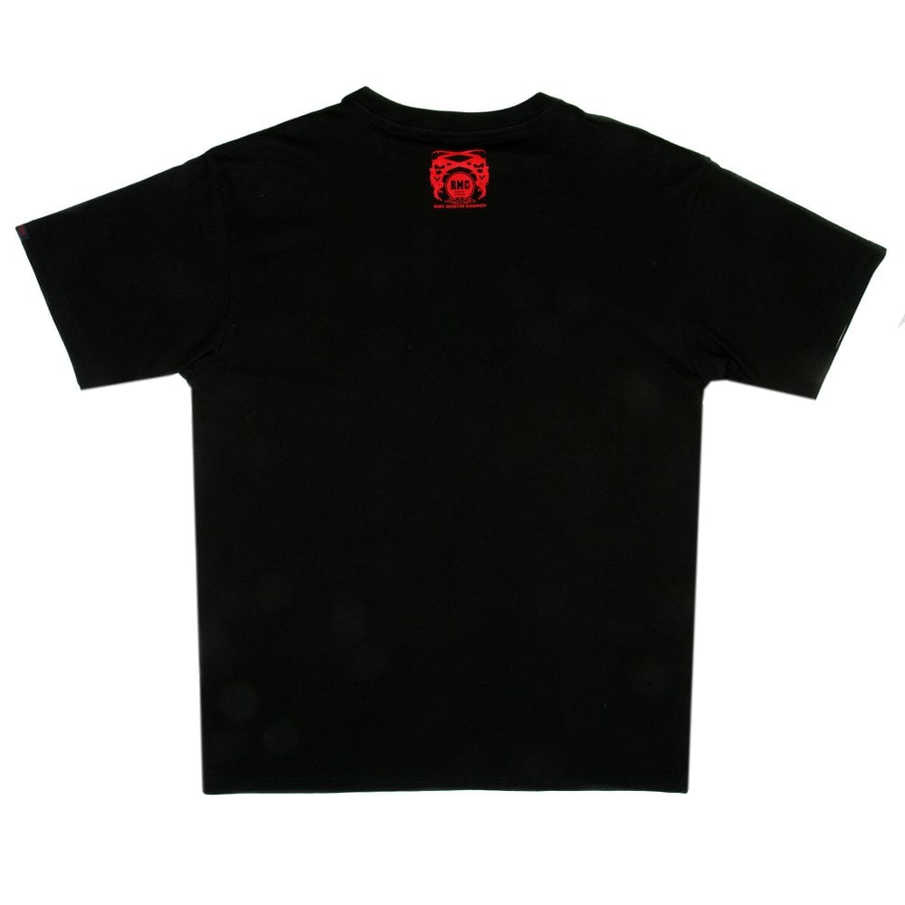 Black Crew Neck Regular Fit Short Sleeve T-Shirt with Printed Enjoy RMC