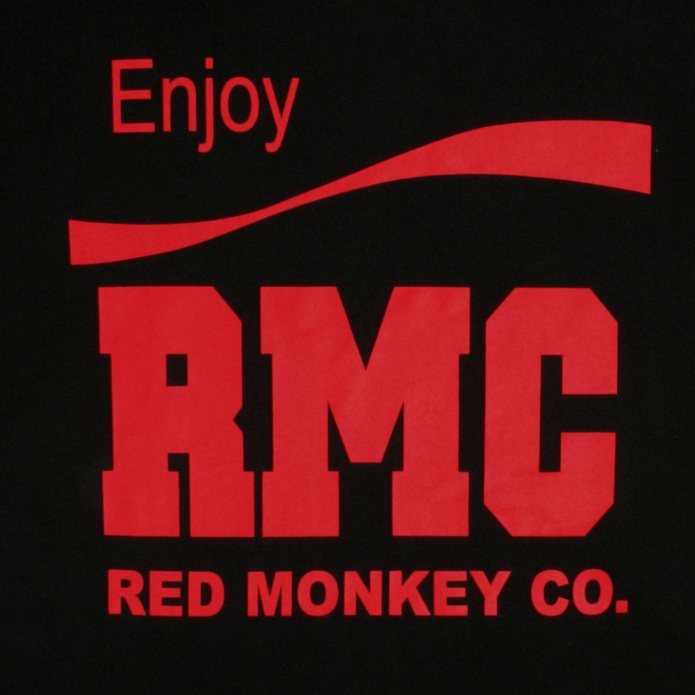 Black Crew Neck Regular Fit Short Sleeve T-Shirt with Printed Enjoy RMC