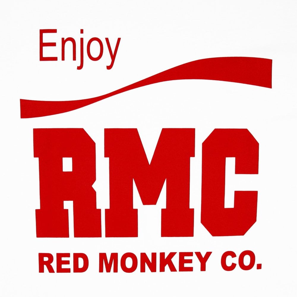 White Crew Neck Regular Fit Short Sleeve T-Shirt with Printed Enjoy RMC